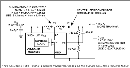 ͼ6. ·ͼ2ʾ2.5V75Vѹ